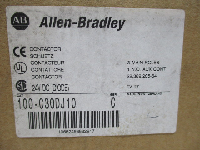 Allen Bradley via TCS 100C30DJ10 Ser. C NSFP (BR/WH) 100 C30DJ10