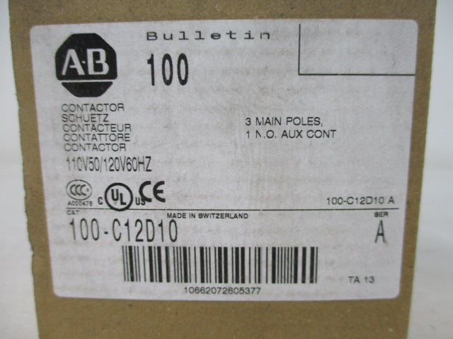 Allen Bradley via TCS 100C12D10 Ser. A NSFP (BR/WH) 100 C12D10