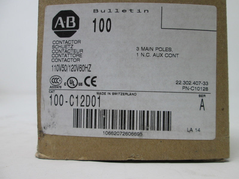 Allen Bradley via TCS 100C12D01 Ser. A NSFP (BR/WH) 100 C12D01