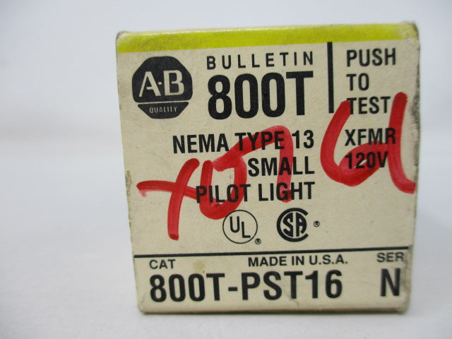 Allen Bradley via TCS 800TPST16 Ser. N NSFP (BK/YL) 800T PST16