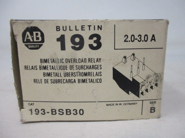 Allen Bradley via TCS 193BSB30 Ser. B NSFP (WH) 193 BSB 30