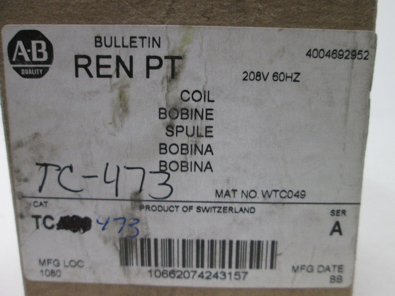 Allen Bradley via TCS TC473 Ser. A NSFP (BR/WH) TC 473