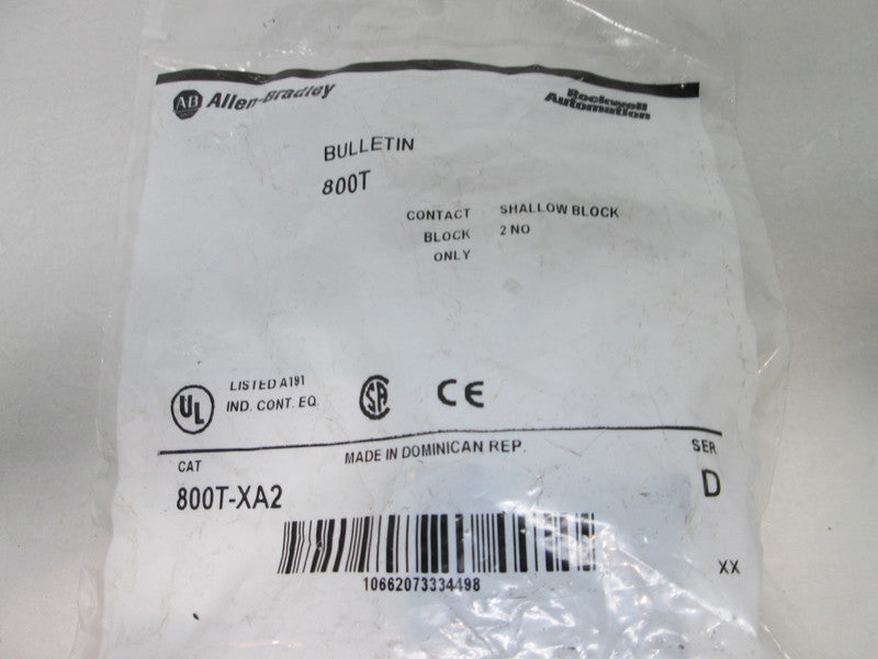 Allen Bradley via TCS 800TXA2 Ser. D NSFP 800T XA2