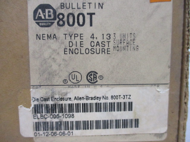 Allen Bradley via TCS 800T3TZ NSFP (BR/WH) 800T 3TZ
