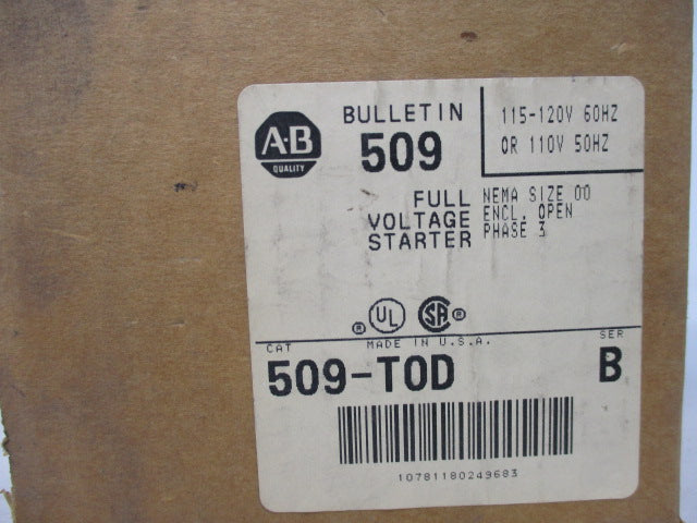 Allen Bradley via TCS 509TOD Ser. B NSFP (BR/WH) 509 TOD