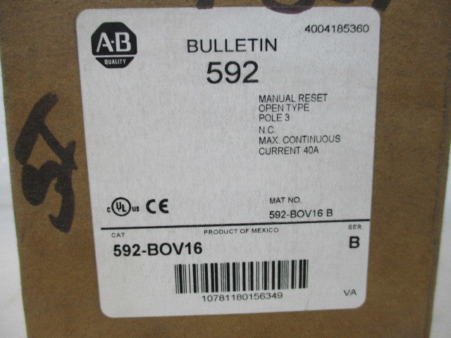 Allen Bradley via TCS 592BOV16 Ser. B NSFP (BR/WH) 592 BOV 16