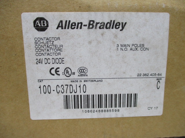 Allen Bradley via TCS 100C37DJ10 Ser. C NSFP (BR/WH) 100 C37DJ10