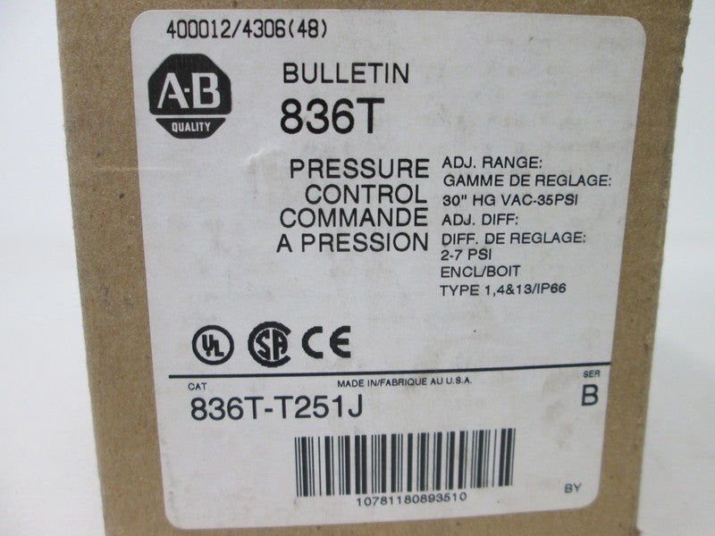 Allen Bradley via TCS 836TT251J Ser. B NSFP (BR/WH) 836T T251J