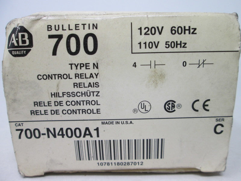 Allen Bradley via TCS 700N400A1 Ser. C NSFP (WH) 700 N400A1
