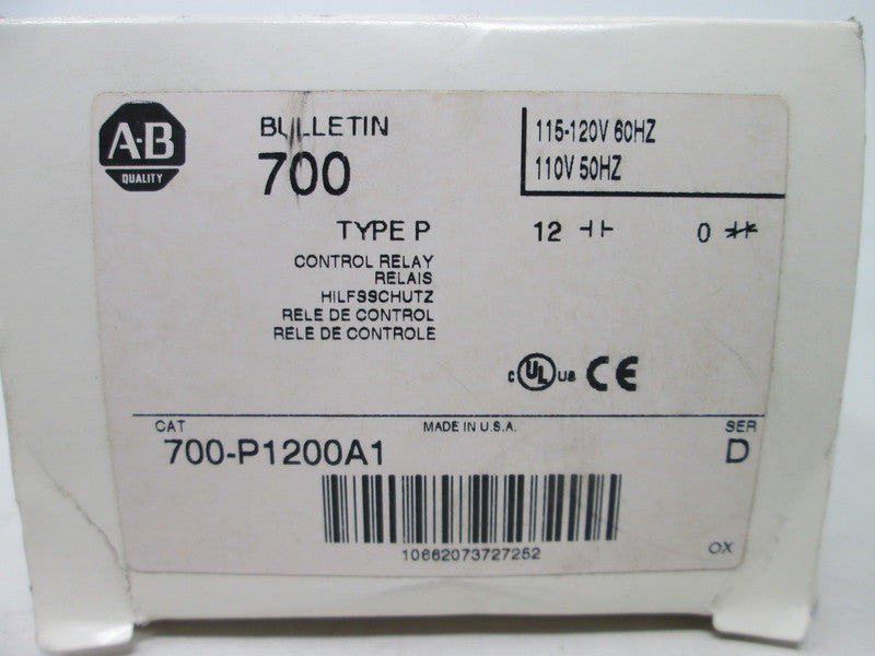 Allen Bradley via TCS 700P1200A1 Ser. D NSFP (WH) 700 P1200A1