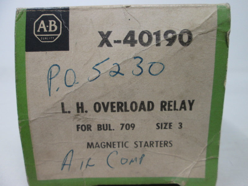 Allen Bradley via TCS X40190 NSFP (BK/GR) X 40190