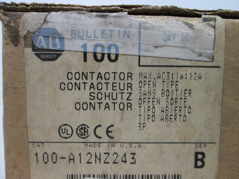 Allen Bradley via TCS 100A12NZ243 Ser. B NSFP (BR/WH) 100 A12NZ24 3