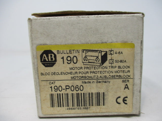 Allen Bradley via TCS 190P060 Ser. A NSFP (BK/YL) 190 P060