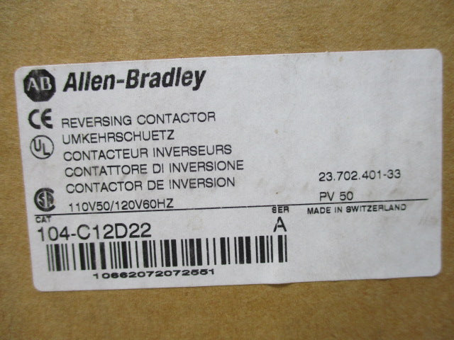 Allen Bradley via TCS 104C12D22 Ser. A NSFP (BR/WH) 104 C12D22