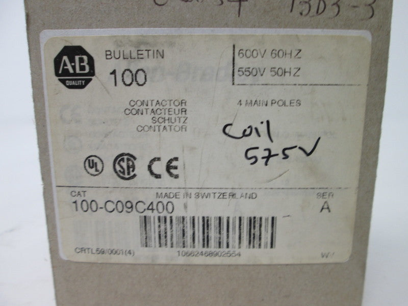 Allen Bradley via TCS 100C09C400 Ser. A NSFP (BR/WH) 100 C09C400