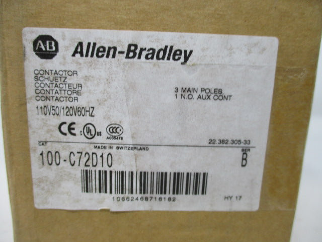 Allen Bradley via TCS 100C72D10 Ser. B NSFP (BR/WH) 100 C72D10