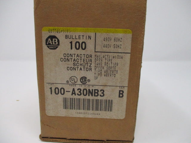 Allen Bradley via TCS 100A30NB3 Ser. B NSFP (BR/WH) 100 A30NB3