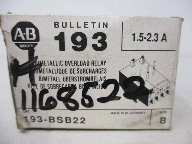 Allen Bradley via TCS 193BSB22 Ser. B NSFP (WH) 193 BSB22