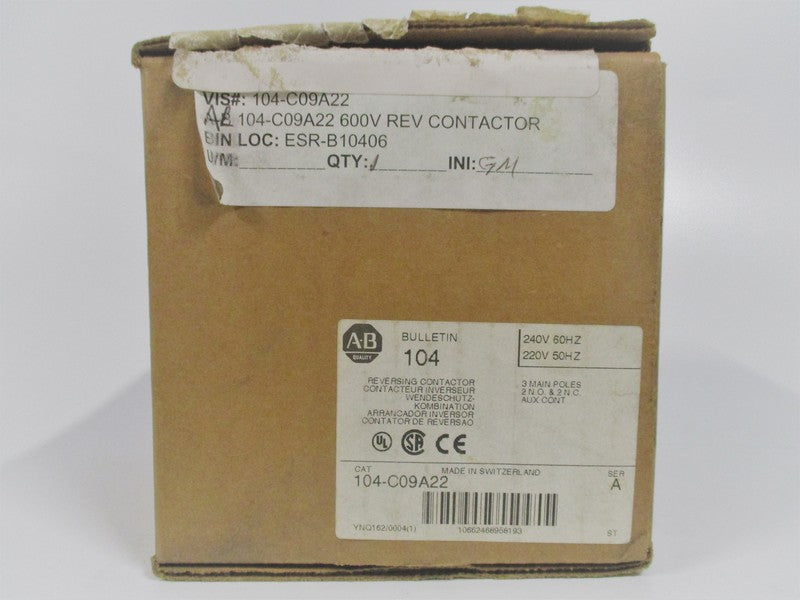 Allen Bradley via TCS 104C09A22 Ser. A NSFP (BR/WH) 104 C09A22