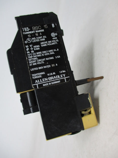 Allen Bradley via TCS 193BSC15 Ser. B NSNP 193 BSC 15