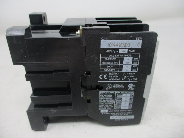 Allen Bradley via TCS 100A18ND3 Ser. C NSNP 100A18ND3