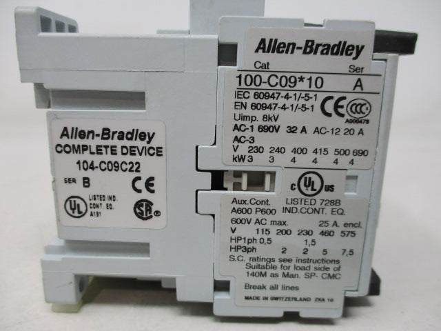 Allen Bradley via TCS 104C09C22 Ser. B NSNP 104 C09C22