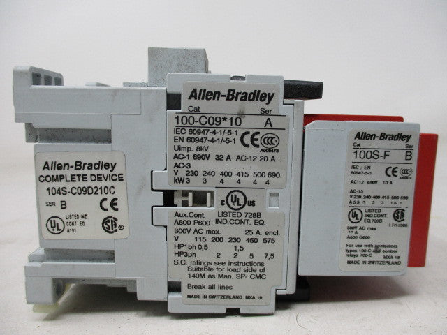 Allen Bradley via TCS 104SC09D210C Ser. B NSNP 104S C09D210C