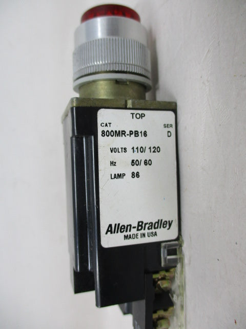 Allen Bradley 800MRPB16R Ser. D NSNP 800MR PB16R
