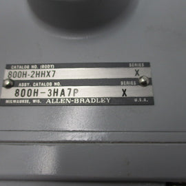 Allen Bradley 800H3HA7P Ser. X NSNP 800H 3HA7P