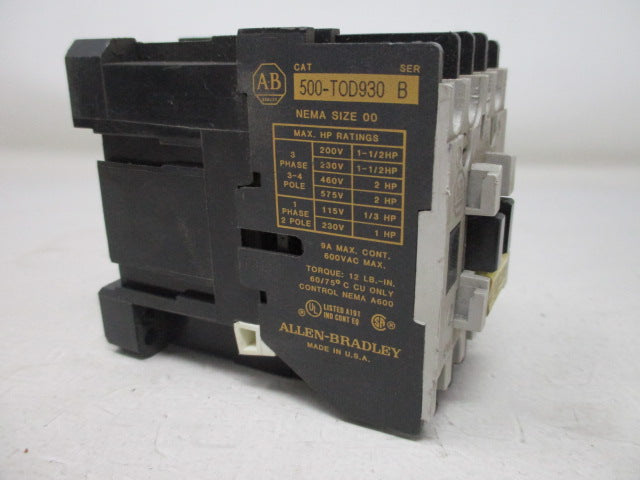 Allen Bradley via TCS 500TOD930 Ser. B NSNP 500 TOD 930