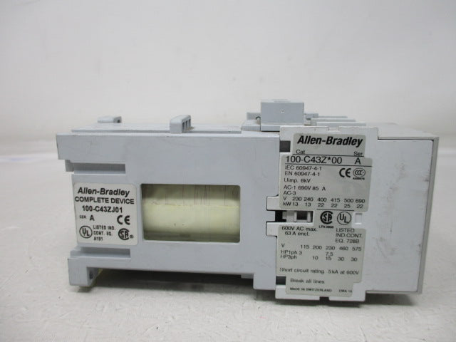 Allen Bradley via TCS 100C43ZJ01 Ser. A NSNP 100 C43ZJ01