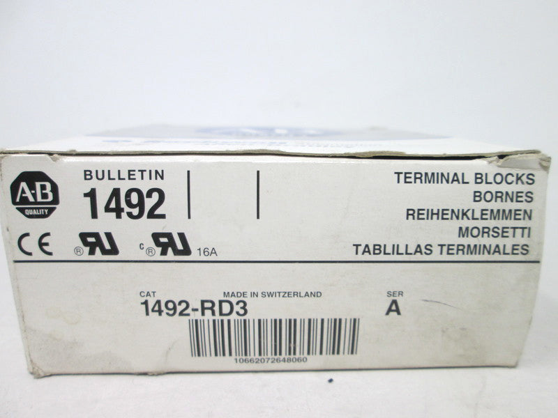 Allen Bradley via TCS 1492RD3 Ser. A NSFP (GY/BL) 1492 RD3