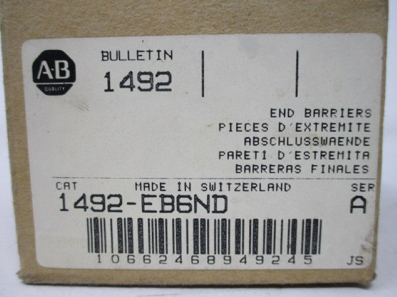 Allen Bradley via TCS 1492EB6ND Ser. A NSFP (BR/WH) 1492 EB6ND
