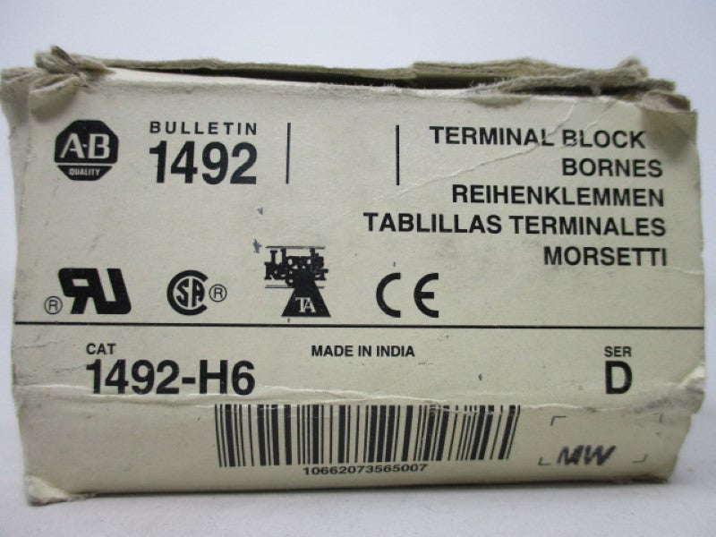 Allen Bradley via TCS 1492H6 Ser. D NSFP (WH) 1492 H6