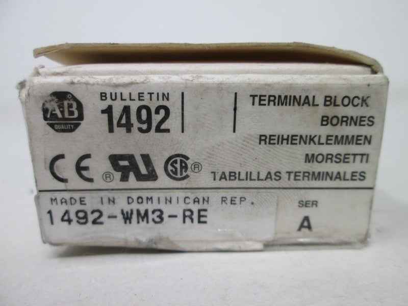 Allen Bradley via TCS 1492WM3RE Ser. A NSFP (WH) 1492 WM3 RE