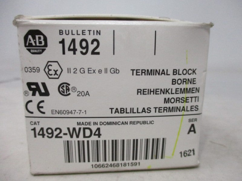 Allen Bradley via TCS 1492WD4 Ser. A NSFP (WH) 1492 WD4