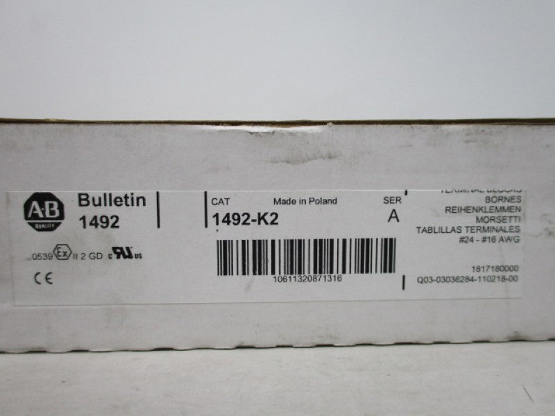 Allen Bradley via TCS 1492K2 Ser. A NSFP (WH) 1492 K2