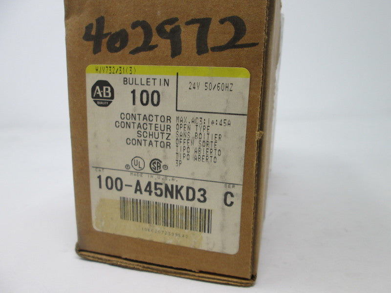 Allen Bradley via TCS 100A45NKD3 Ser. C NSFP (BR/YL) 100 A45NKD3