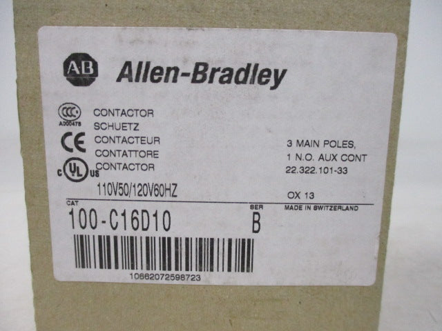 Allen Bradley via TCS 100C16D10 Ser. B NSFP (BR/WH) 100 C16D10