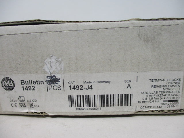 Allen Bradley via TCS 1492J4 Ser. A NSFP (WH) 1492 J4