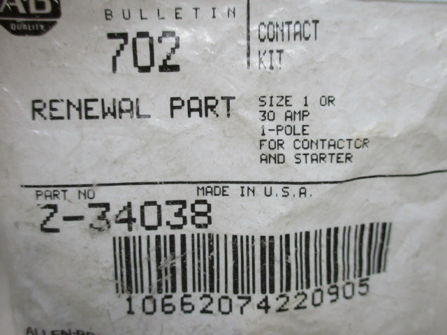 Allen Bradley via TCS Z34038 NSFP Z34 038