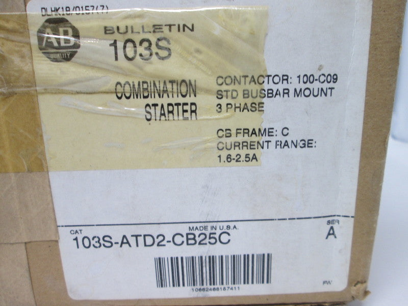 Allen Bradley via TCS 103SATD2CB25C Ser. A NSFP (BR/WH) 103S ATD2 CB25C