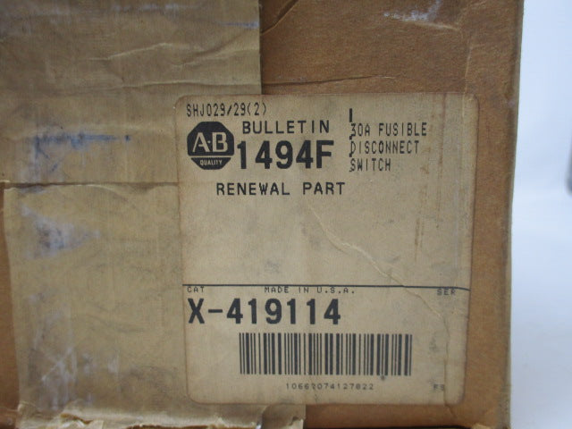 Allen Bradley via TCS X419114 NSFP (BR/WH) X 419114