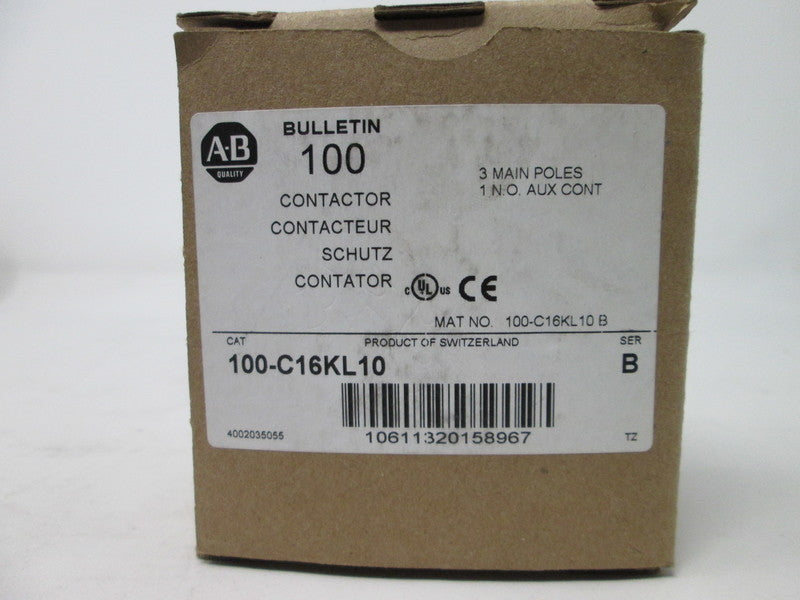 Allen Bradley via TCS 100C16KL10 Ser. B NSFP (BR/WH) 100 C16KL10