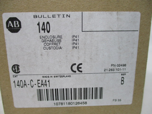 Allen Bradley via TCS 140ACEA41 Ser. B NSFP (BR/WH) 140A C EA41