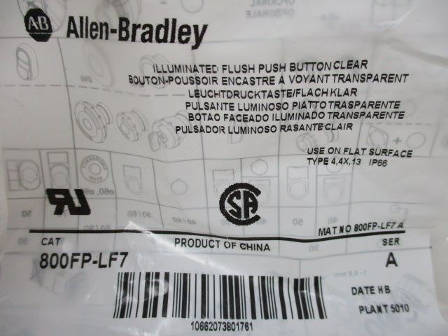 Allen Bradley via TCS 800FPLF7 Ser. A NSFP 800FP LF7