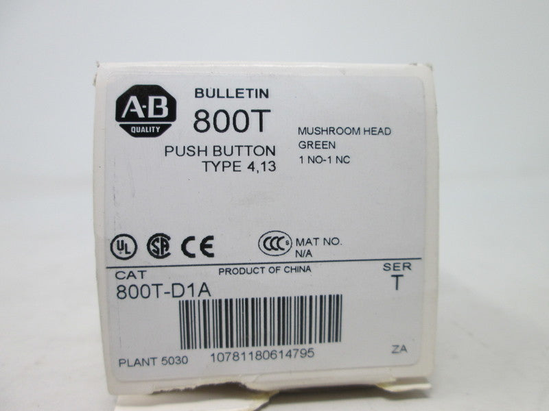 Allen Bradley via TCS 800TD1A Ser. T NSFP (WH) 800T D1A