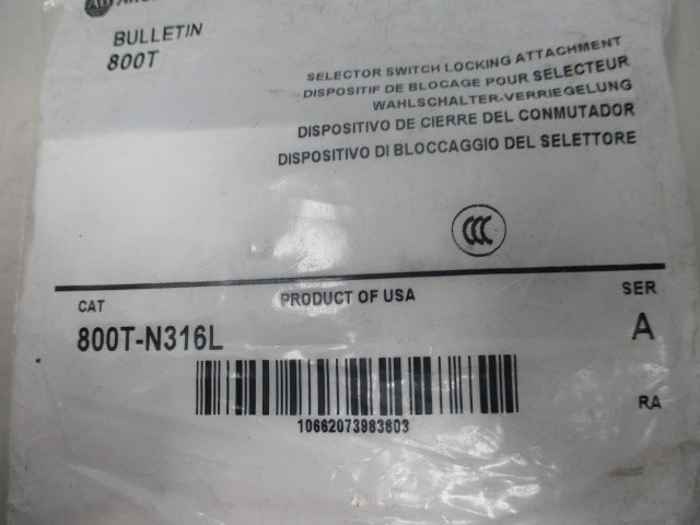 Allen Bradley via TCS 800TN316L Ser. A NSFP 800T N316L