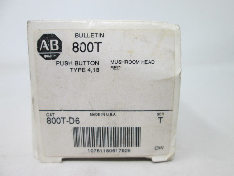 Allen Bradley via TCS 800TD6 Ser. T NSFP (WH) 800T D6