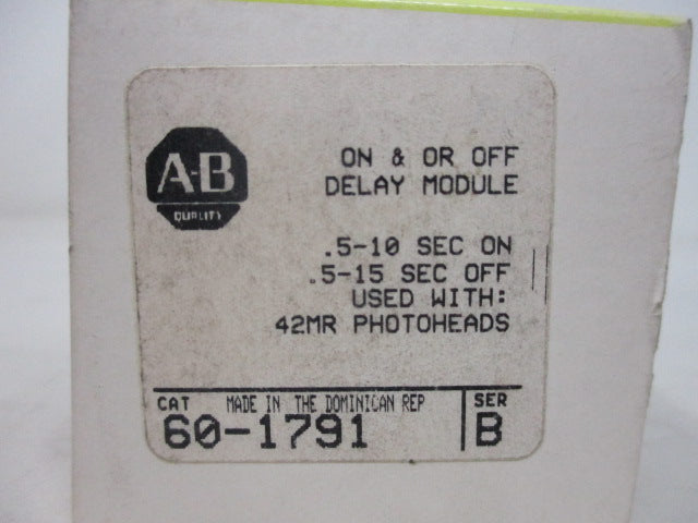 Allen Bradley via TCS 601791 Ser. B NSFP (BK/YL) 60 1791